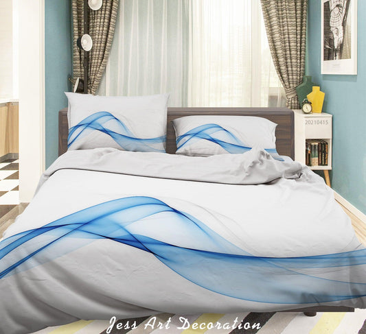 3D Abstract Blue Geometry Quilt Cover Set Bedding Set Duvet Cover Pillowcases 71