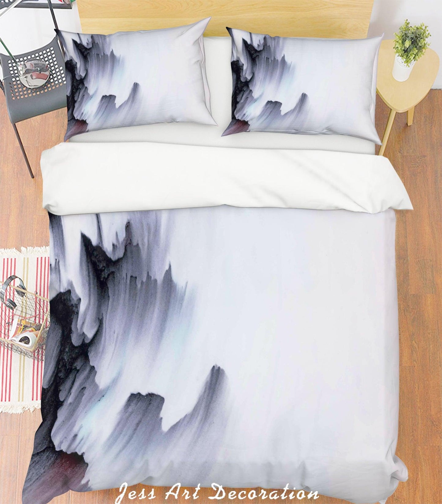 3D Black Ink Painting Quilt Cover Set Bedding Set Pillowcases 201