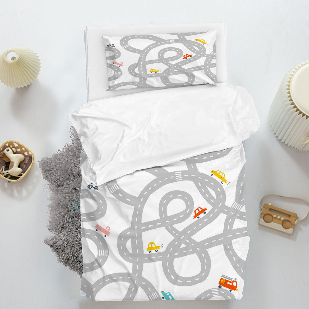 3D Car Cycling Road Trucks Quilt Cover Set Bedding Set Duvet Cover Pillowcases 1320