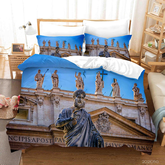 3D Art Apostle Sculpture Quilt Cover Set Bedding Set Duvet Cover Pillowcases 208
