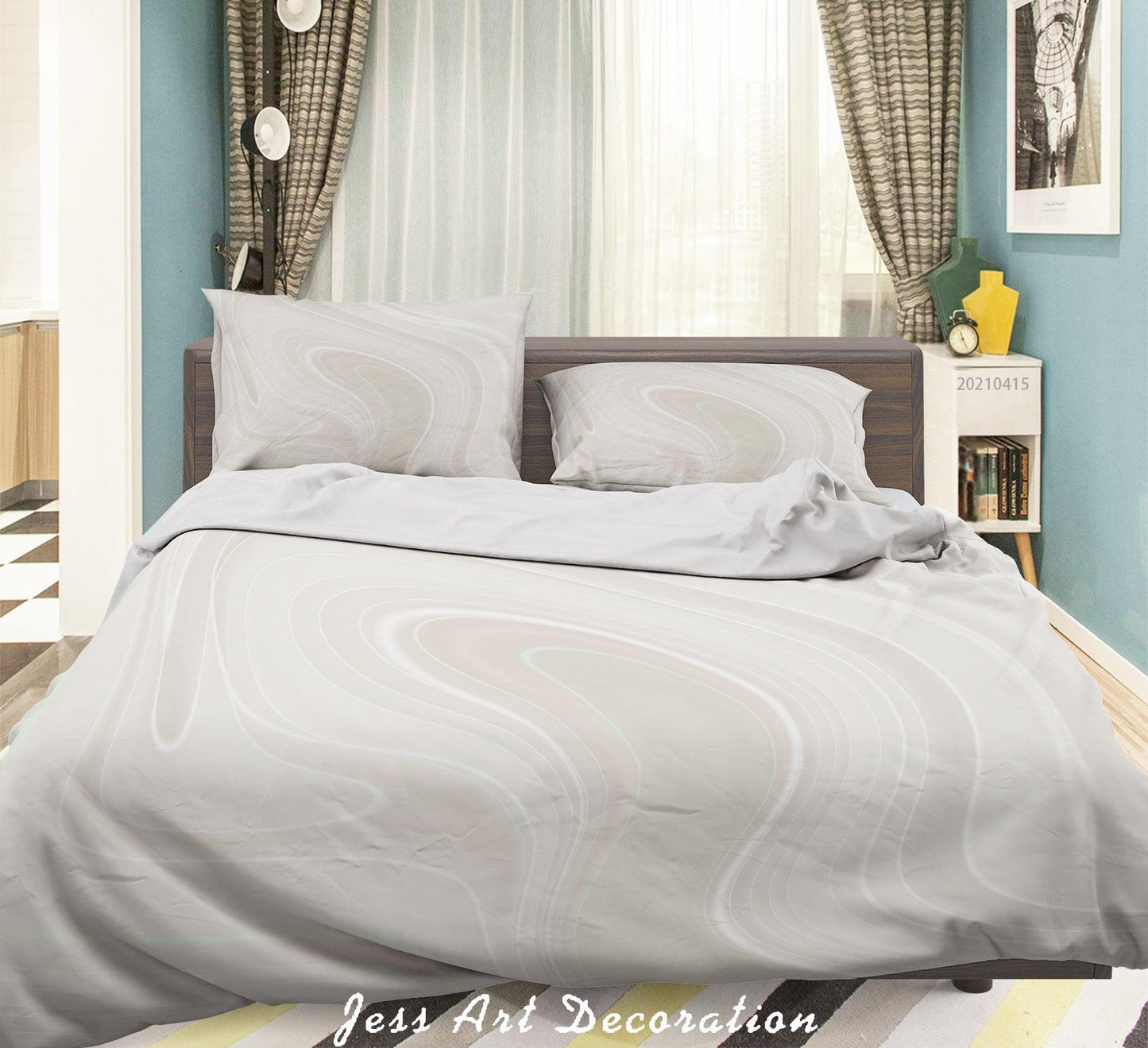 3D Abstract Marble Pattern Quilt Cover Set Bedding Set Duvet Cover Pillowcases 126