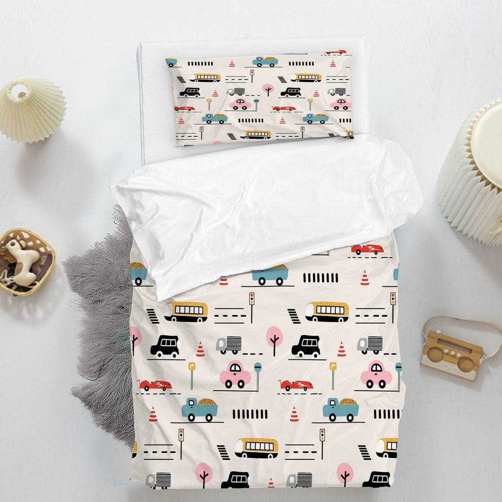 3D Car Signal Light Trucks Road Quilt Cover Set Bedding Set Duvet Cover Pillowcases 1325