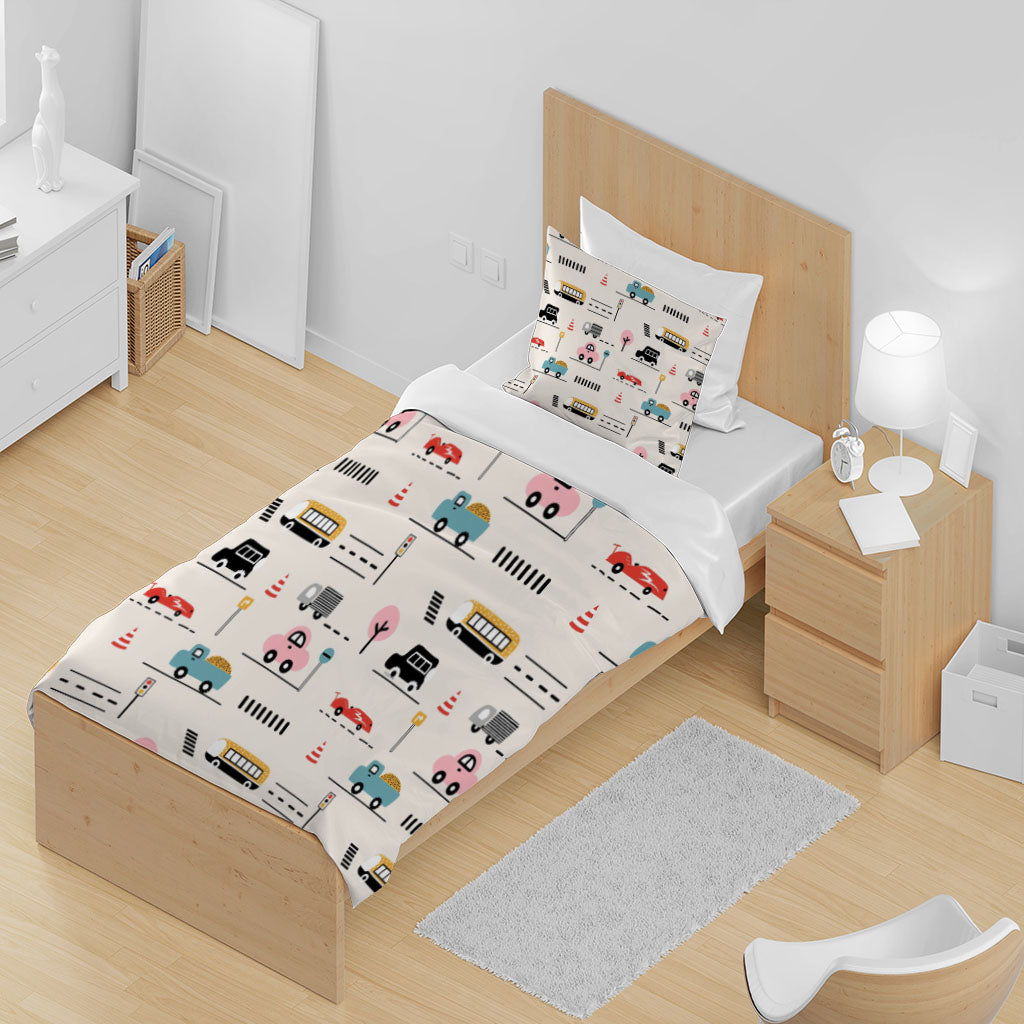 3D Car Signal Light Trucks Road Quilt Cover Set Bedding Set Duvet Cover Pillowcases 1325