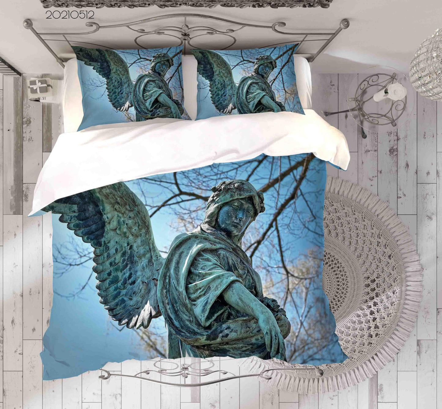 3D Art Angel Sculpture Quilt Cover Set Bedding Set Duvet Cover Pillowcases 207