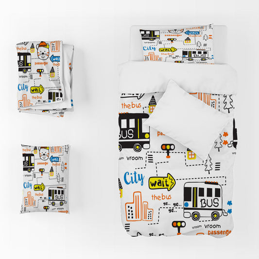 3D Car Bus Signal Light Indicator Quilt Cover Set Bedding Set Duvet Cover Pillowcases 1326