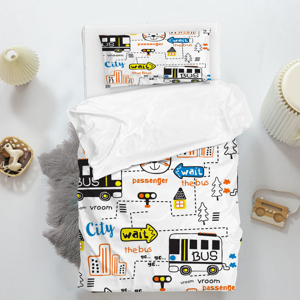 3D Car Bus Signal Light Indicator Quilt Cover Set Bedding Set Duvet Cover Pillowcases 1326