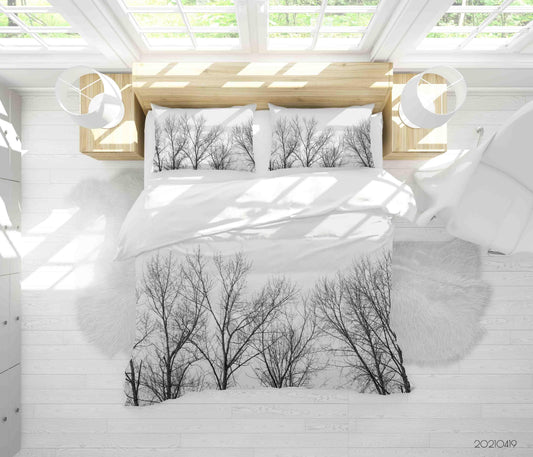 3D Branch White Quilt Cover Set Bedding Set Duvet Cover Pillowcases 134