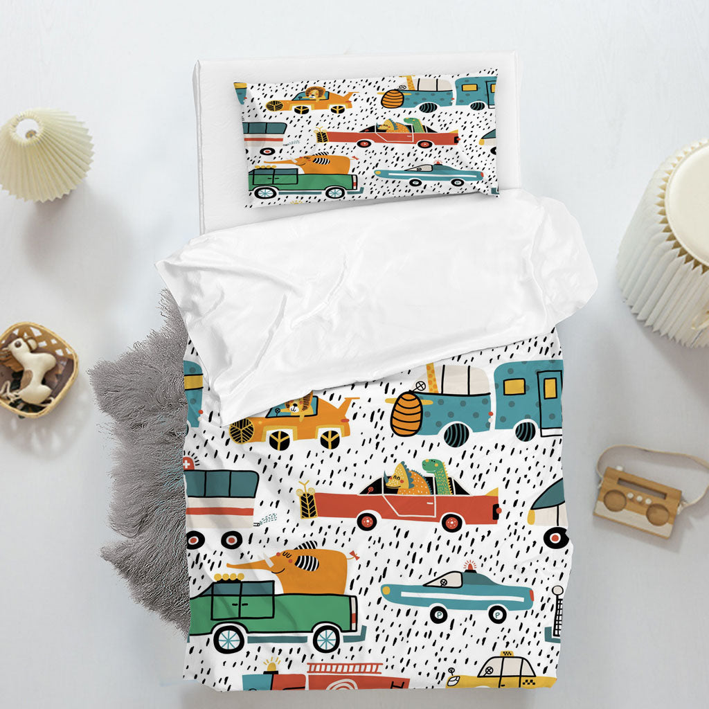 3D Car Elephant Lion Rain Quilt Cover Set Bedding Set Duvet Cover Pillowcases 1328