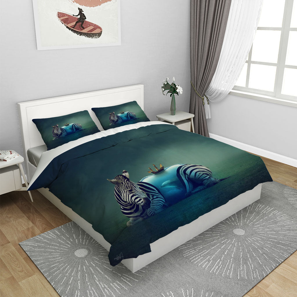 3D Animal Zebra Ship Quilt Cover Set Bedding Set Duvet Cover Pillowcases 1139