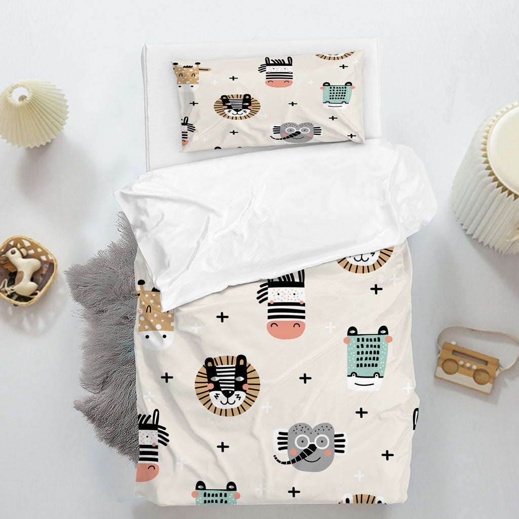 3D Cartoon Elephant Zebra Star Quilt Cover Set Bedding Set Duvet Cover Pillowcase 1388