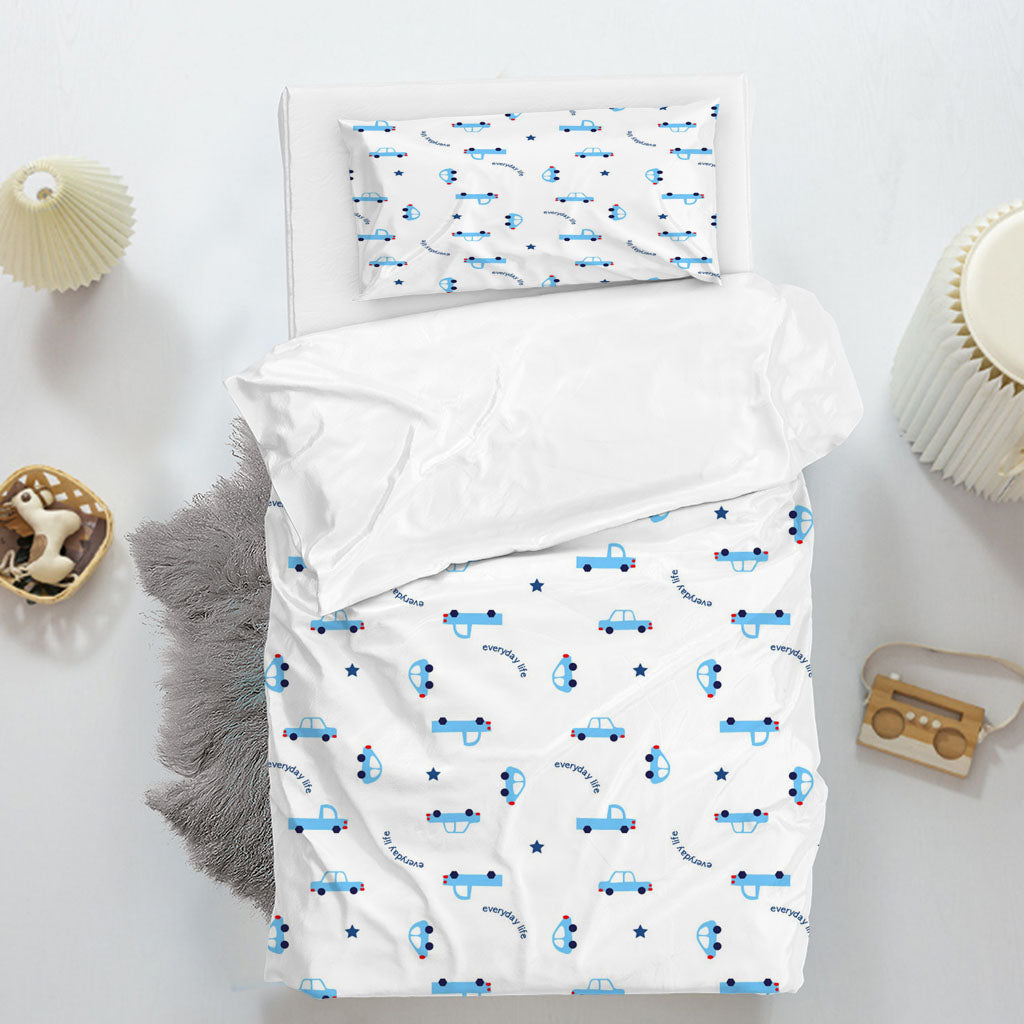 3D Car Trucks Letter White Quilt Cover Set Bedding Set Duvet Cover Pillowcases 1333