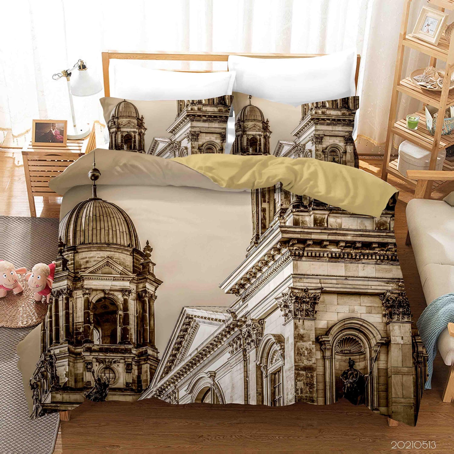 3D Berlin Cathedral Quilt Cover Set Bedding Set Duvet Cover Pillowcases 209