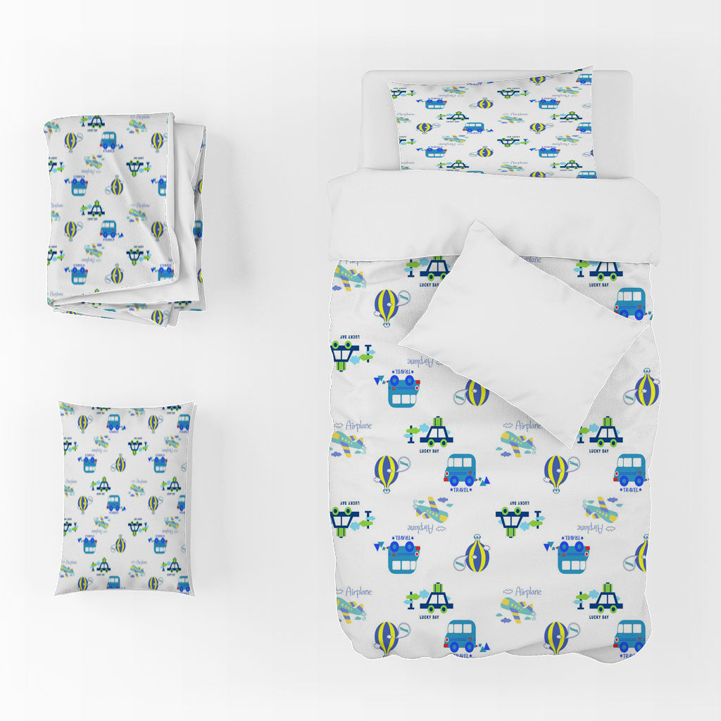 3D Car Steamer Hot Air Balloon Quilt Cover Set Bedding Set Duvet Cover Pillowcases 1335