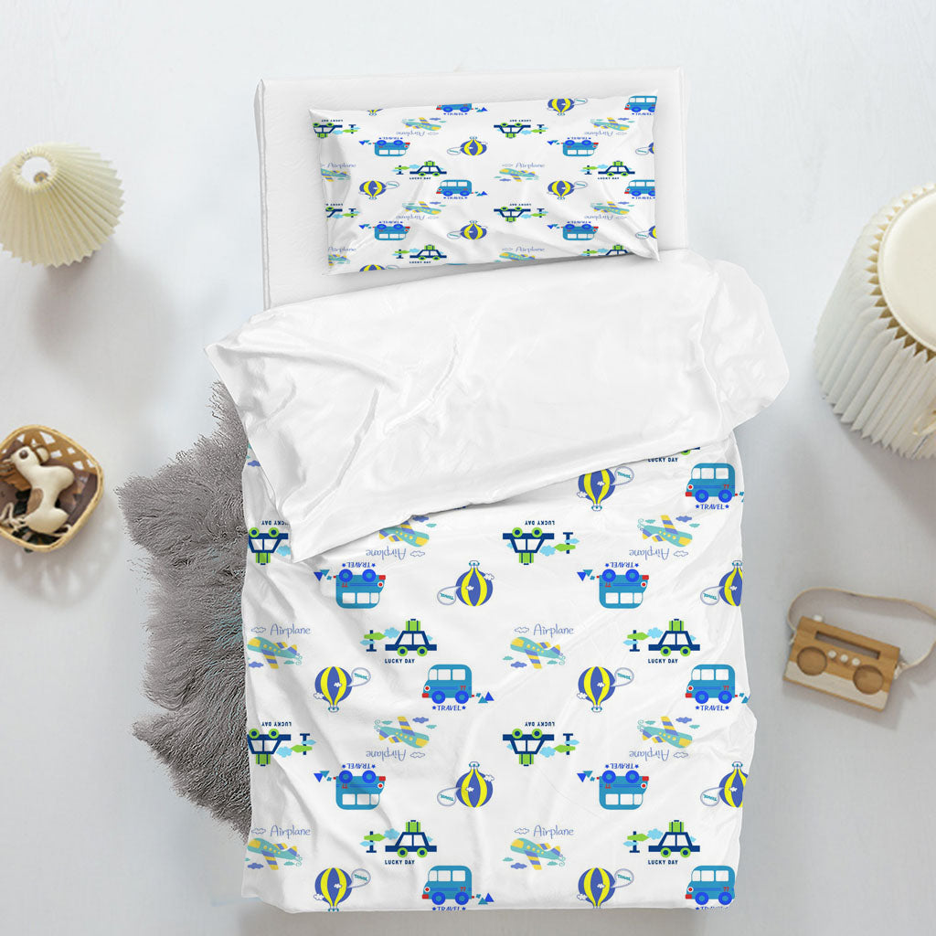 3D Car Steamer Hot Air Balloon Quilt Cover Set Bedding Set Duvet Cover Pillowcases 1335