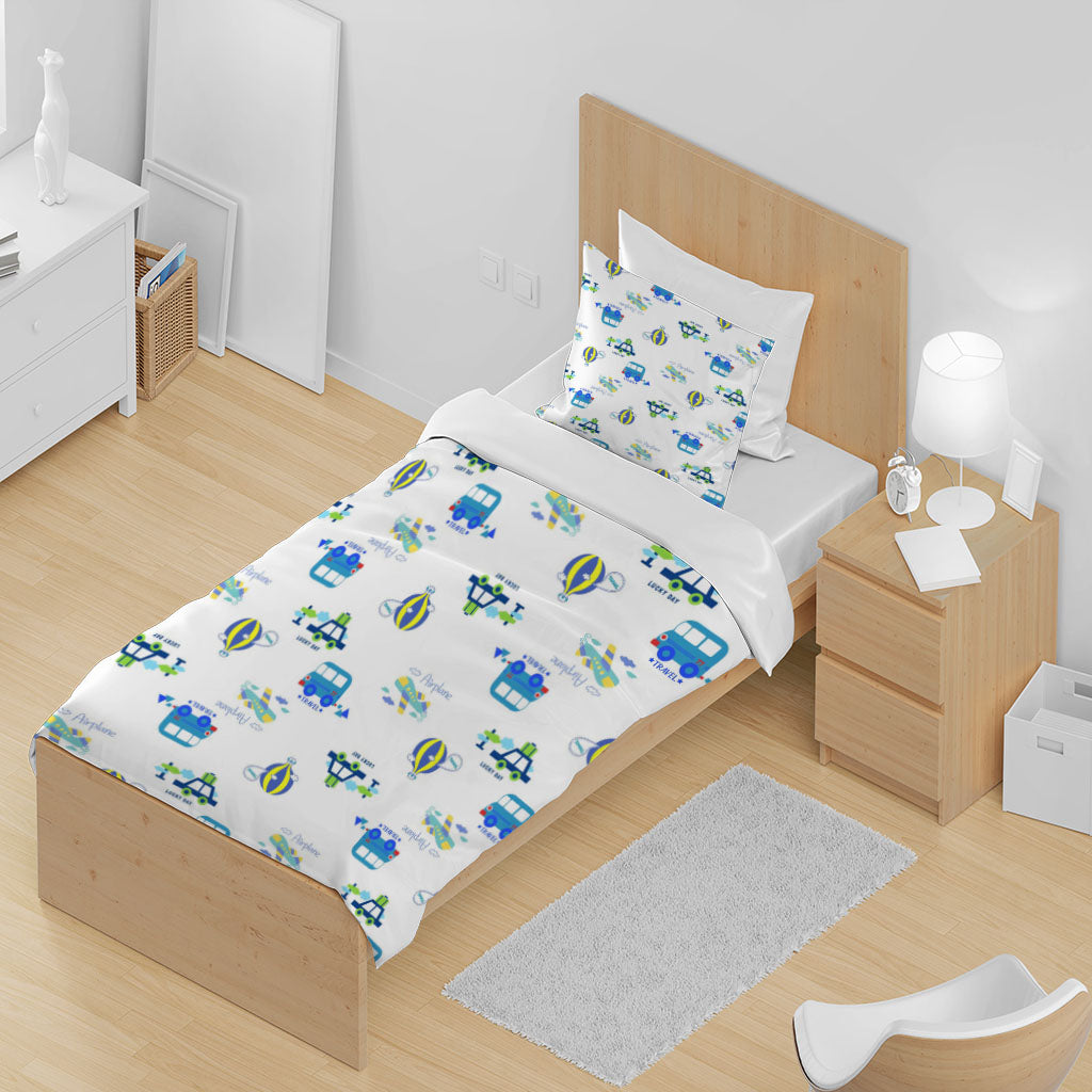 3D Car Steamer Hot Air Balloon Quilt Cover Set Bedding Set Duvet Cover Pillowcases 1335