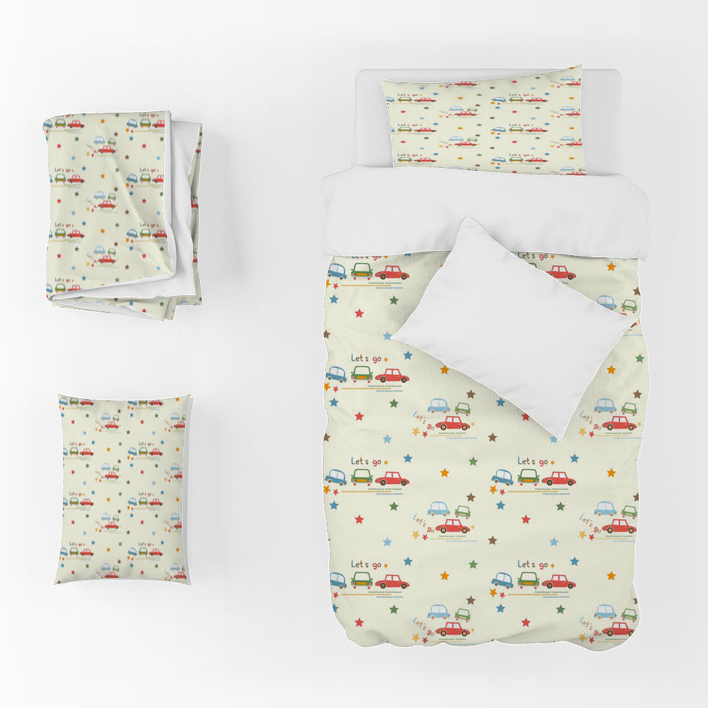 3D Car Letter Star Apricot Quilt Cover Set Bedding Set Duvet Cover Pillowcases 1336