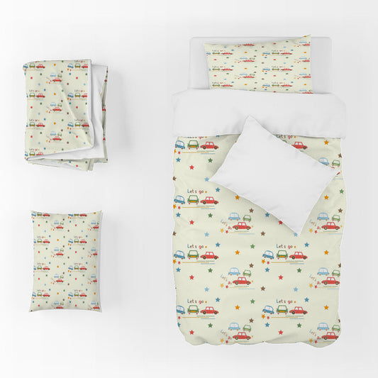 3D Car Letter Star Apricot Quilt Cover Set Bedding Set Duvet Cover Pillowcases 1336