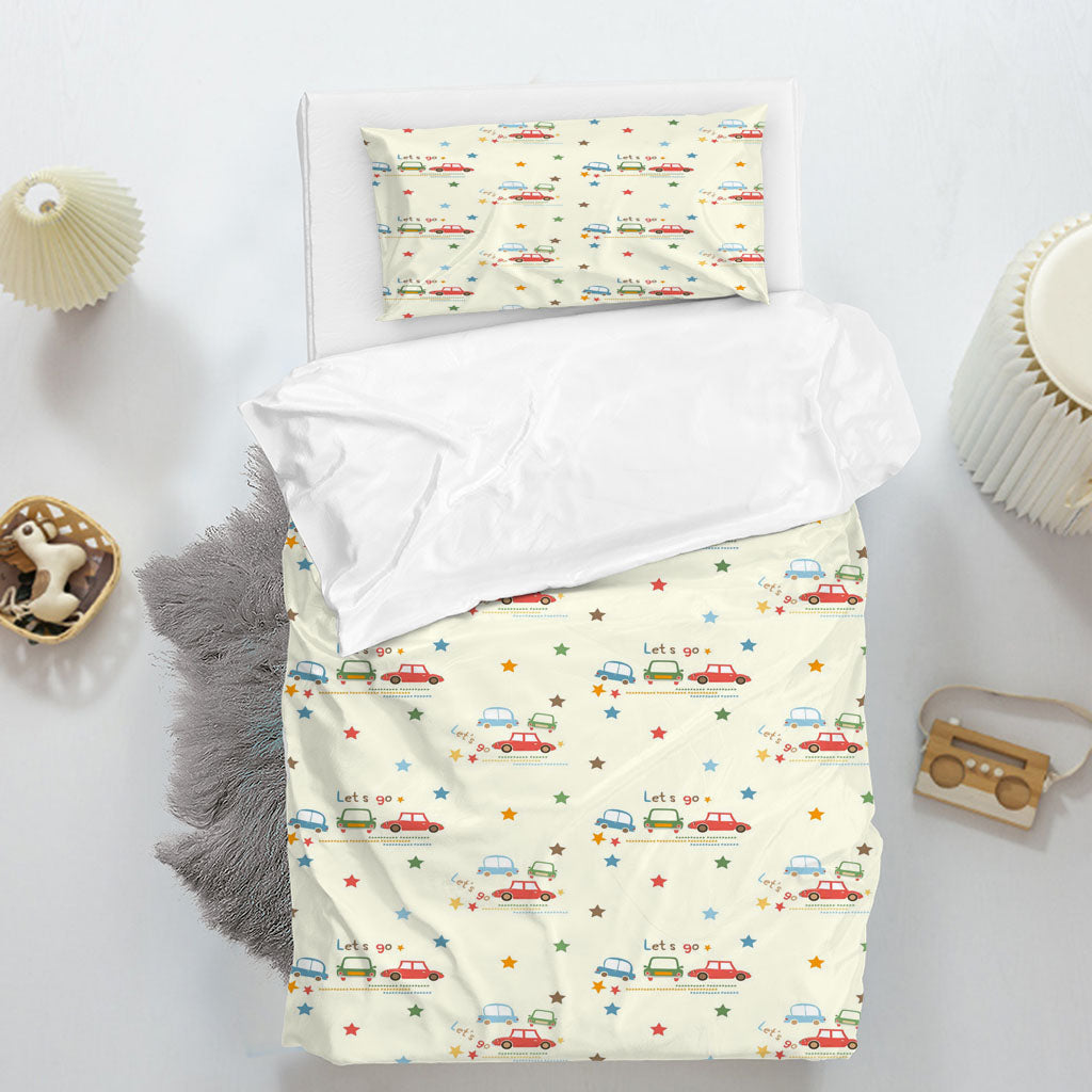 3D Car Letter Star Apricot Quilt Cover Set Bedding Set Duvet Cover Pillowcases 1336