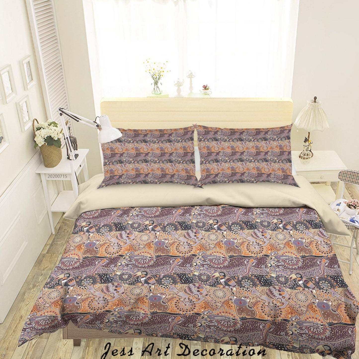 3D Abstract Vintage Floral Pattern Quilt Cover Set Bedding Set Duvet Cover Pillowcases WJ 3899