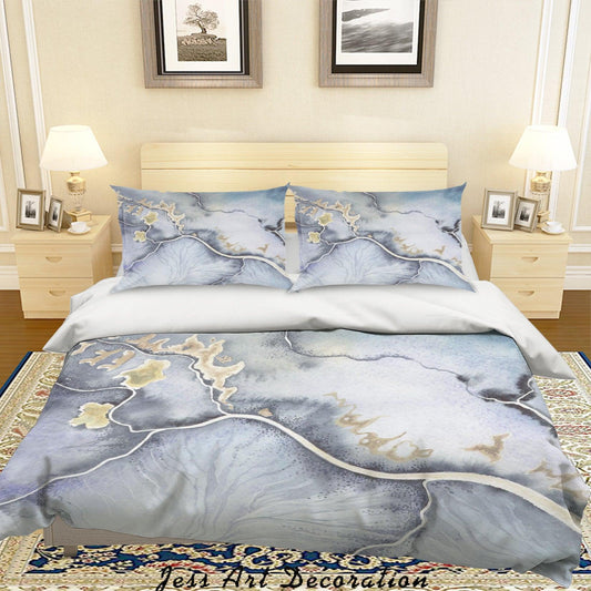 3D Abstract Watercolor Painting Quilt Cover Set Bedding Set Pillowcases 51