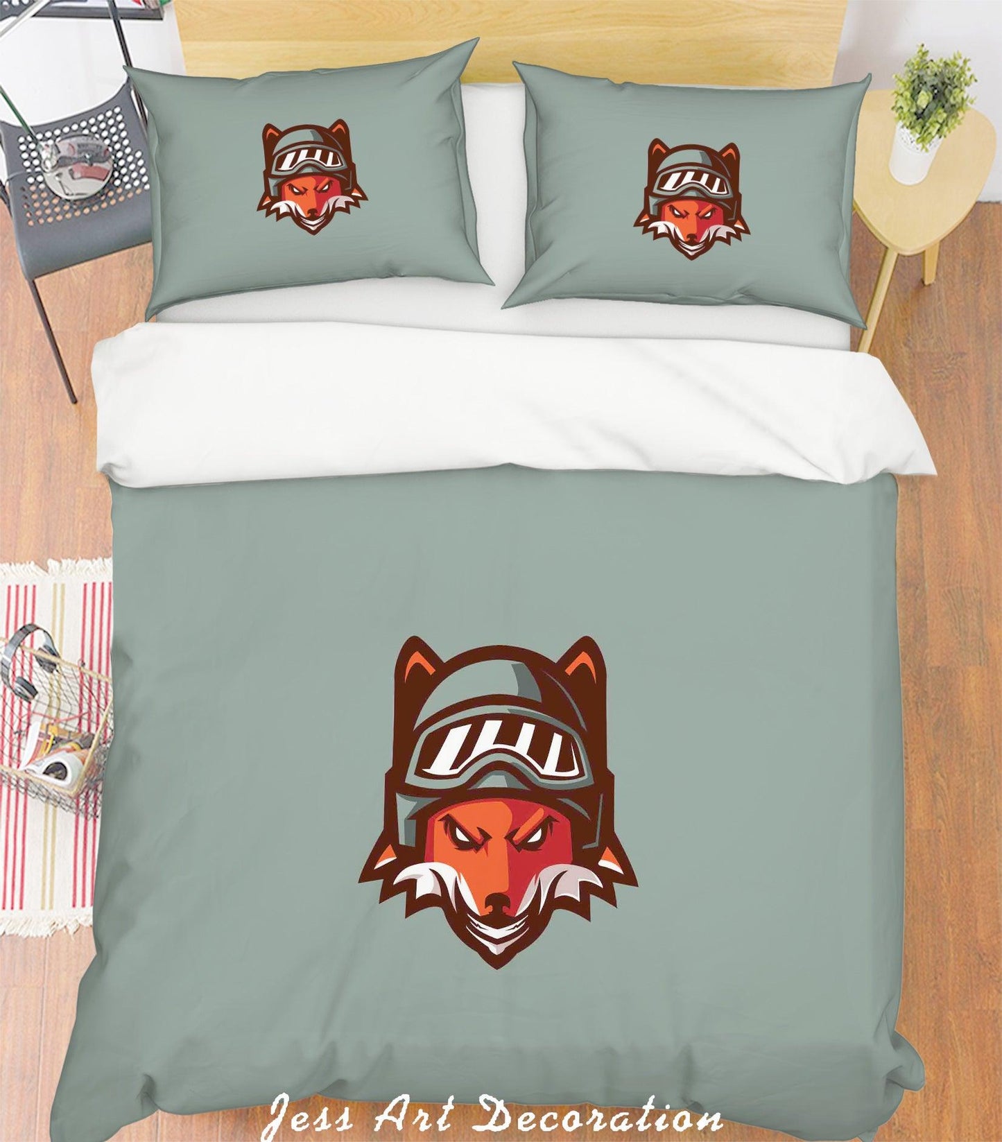 3D Cartoon Fox Quilt Cover Set Bedding Set Pillowcases  15