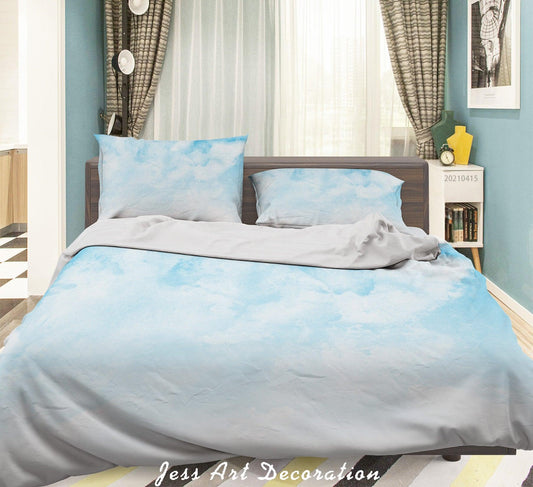 3D Blue Sky Cloud Quilt Cover Set Bedding Set Duvet Cover Pillowcases 90