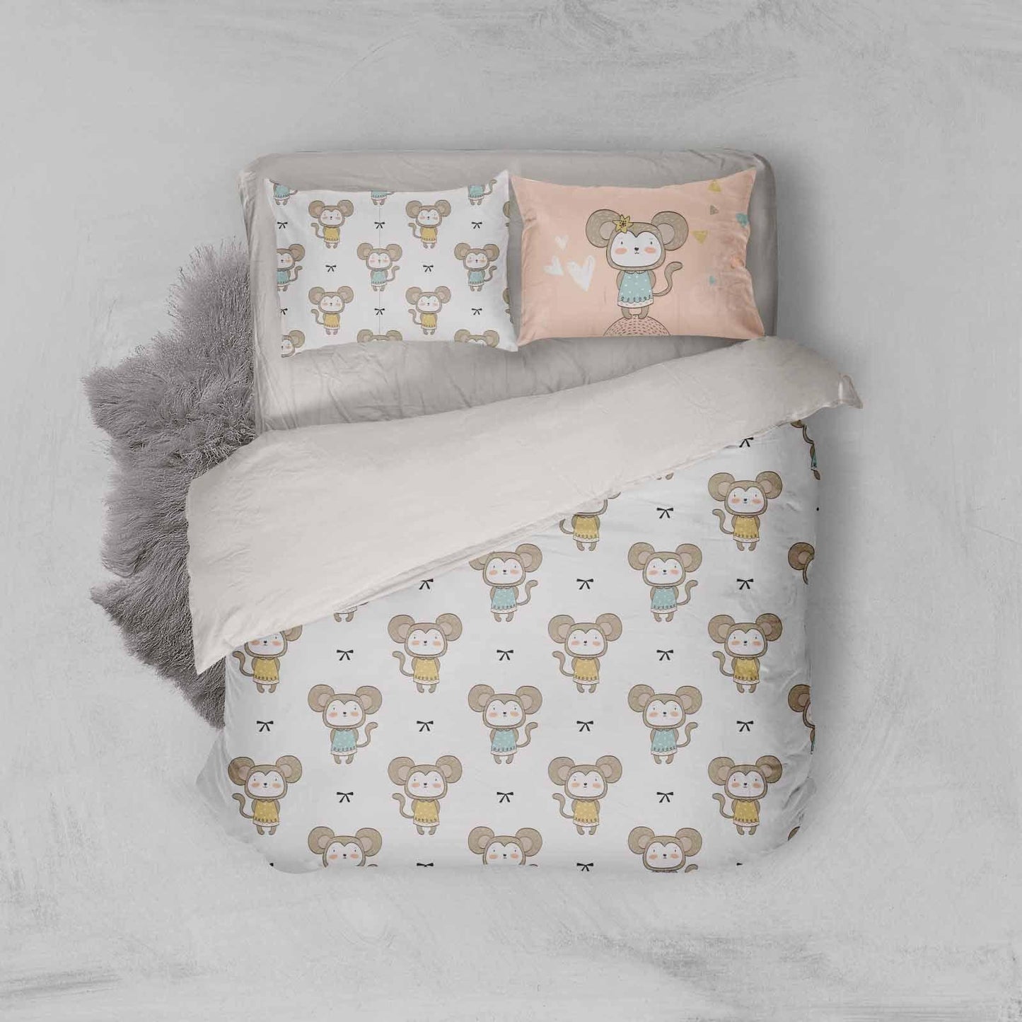 3D Cartoon Monkey Quilt Cover Set Bedding Set Pillowcases 87