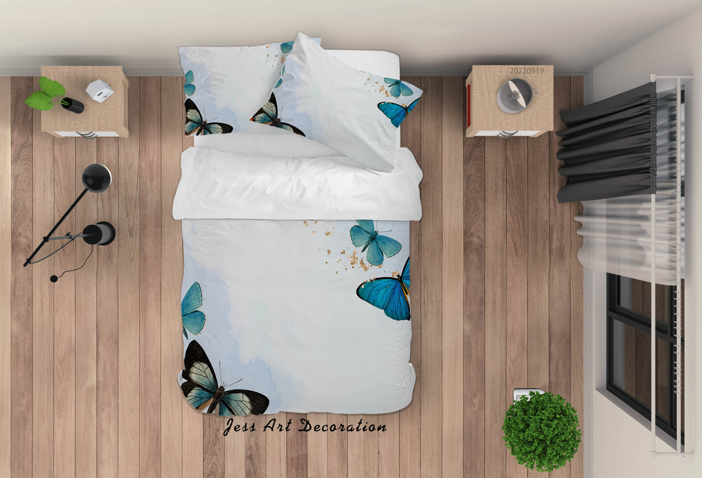 3D Animal Butterfly Quilt Cover Set Bedding Set Duvet Cover Pillowcase 229