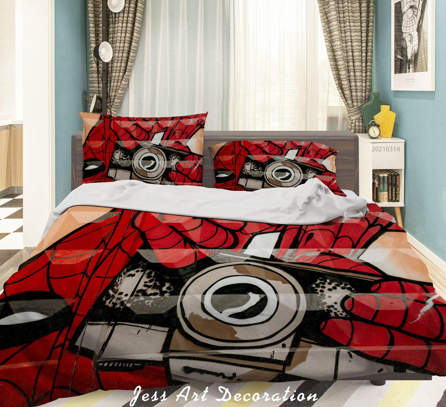 3D Abstract Street Graffiti Quilt Cover Set Bedding Set Duvet Cover Pillowcases 162