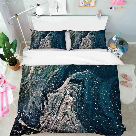 3D Abstract Marble Texture Quilt Cover Set Bedding Set Duvet Cover Pillowcases 12