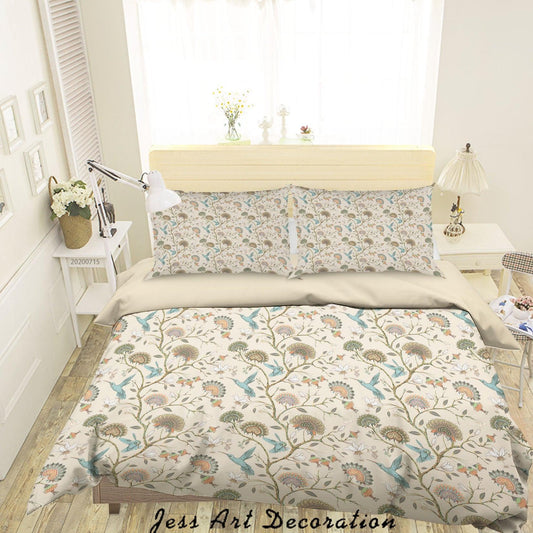 3D Abstract Vintage Floral Pattern Quilt Cover Set Bedding Set Duvet Cover Pillowcases WJ 3910