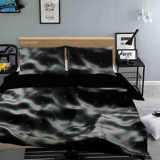 3D Black Plastic Texture Quilt Cover Set Bedding Set Duvet Cover Pillowcases 299