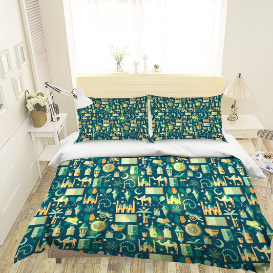 3D Cartoon Castle Camel Quilt Cover Set Bedding Set Pillowcases 78