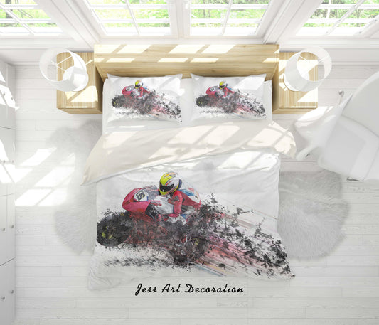 3D Abstract Limit Motorcycle Quilt Cover Set Bedding Set Duvet Cover Pillowcases A138 LQH