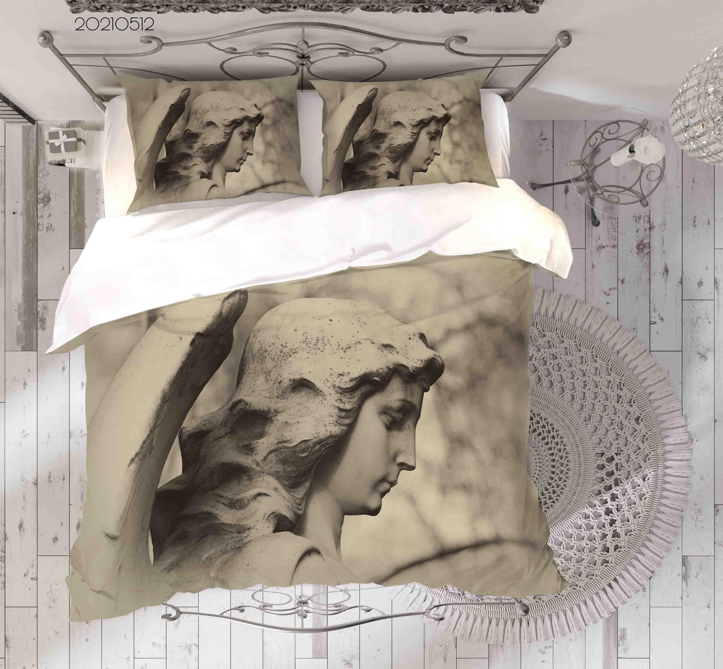 3D Art Angel Sculpture Quilt Cover Set Bedding Set Duvet Cover Pillowcases 200