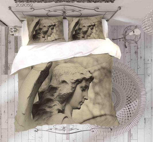 3D Art Angel Sculpture Quilt Cover Set Bedding Set Duvet Cover Pillowcases 200