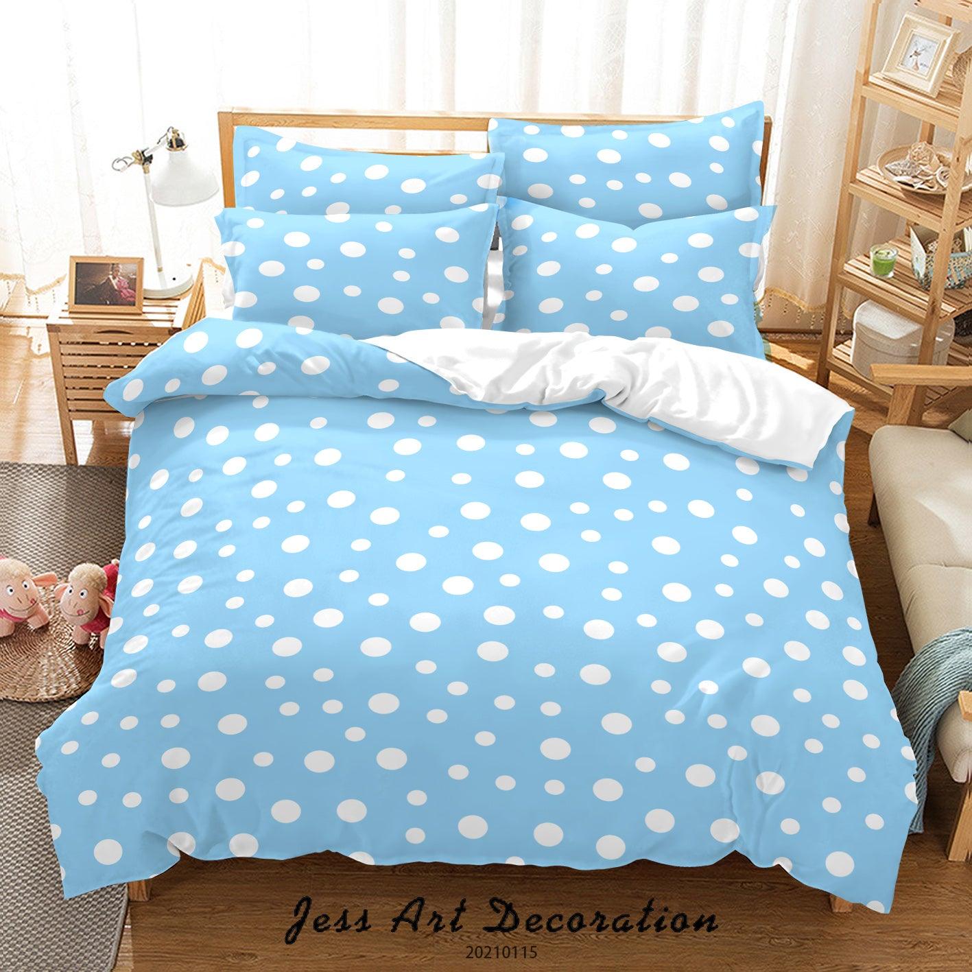 3D Blue Geometric Dot Quilt Cover Set Bedding Set Duvet Cover Pillowcases 82