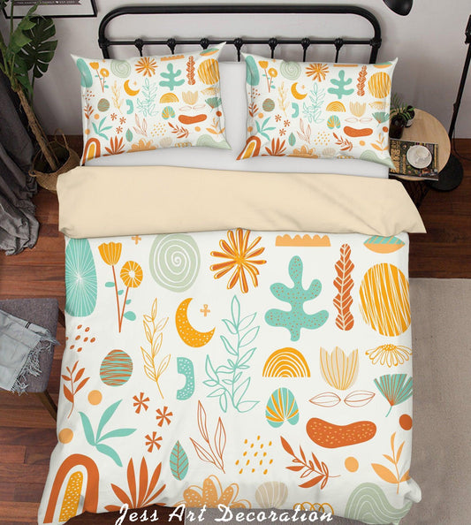 3D Cartoon Leaf Moon Quilt Cover Set Bedding Set Duvet Cover Pillowcases A012 LQH