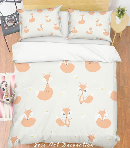 3D Cartoon Fox Quilt Cover Set Bedding Set Pillowcases  18