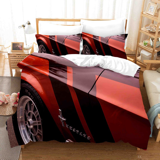 3D Automobile Tyre Quilt Cover Set Bedding Set Duvet Cover Pillowcase 412