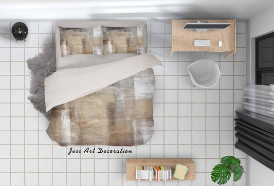 3D Abstract Light Color Oil Painting Quilt Cover Set Bedding Set Pillowcasesn 74