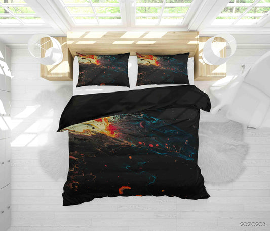 3D Abstract Black Marble Texture Quilt Cover Set Bedding Set Duvet Cover Pillowcases 30