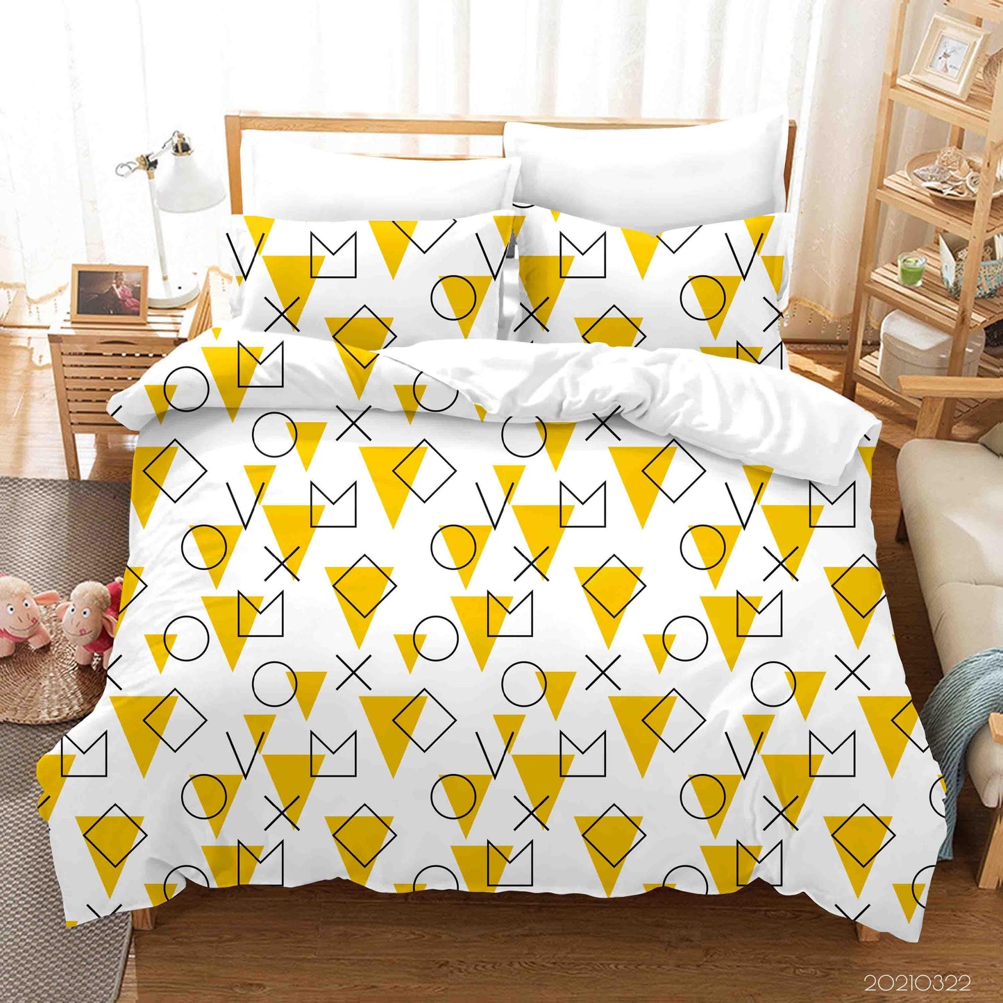 3D Abstract Geometric Pattern Quilt Cover Set Bedding Set Duvet Cover Pillowcases 114