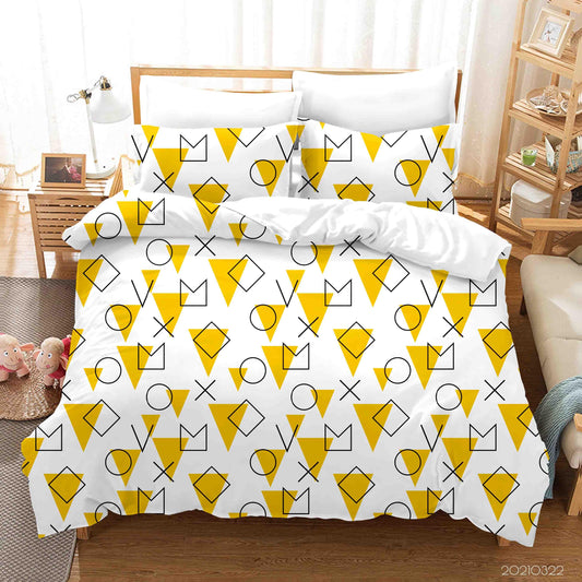 3D Abstract Geometric Pattern Quilt Cover Set Bedding Set Duvet Cover Pillowcases 114
