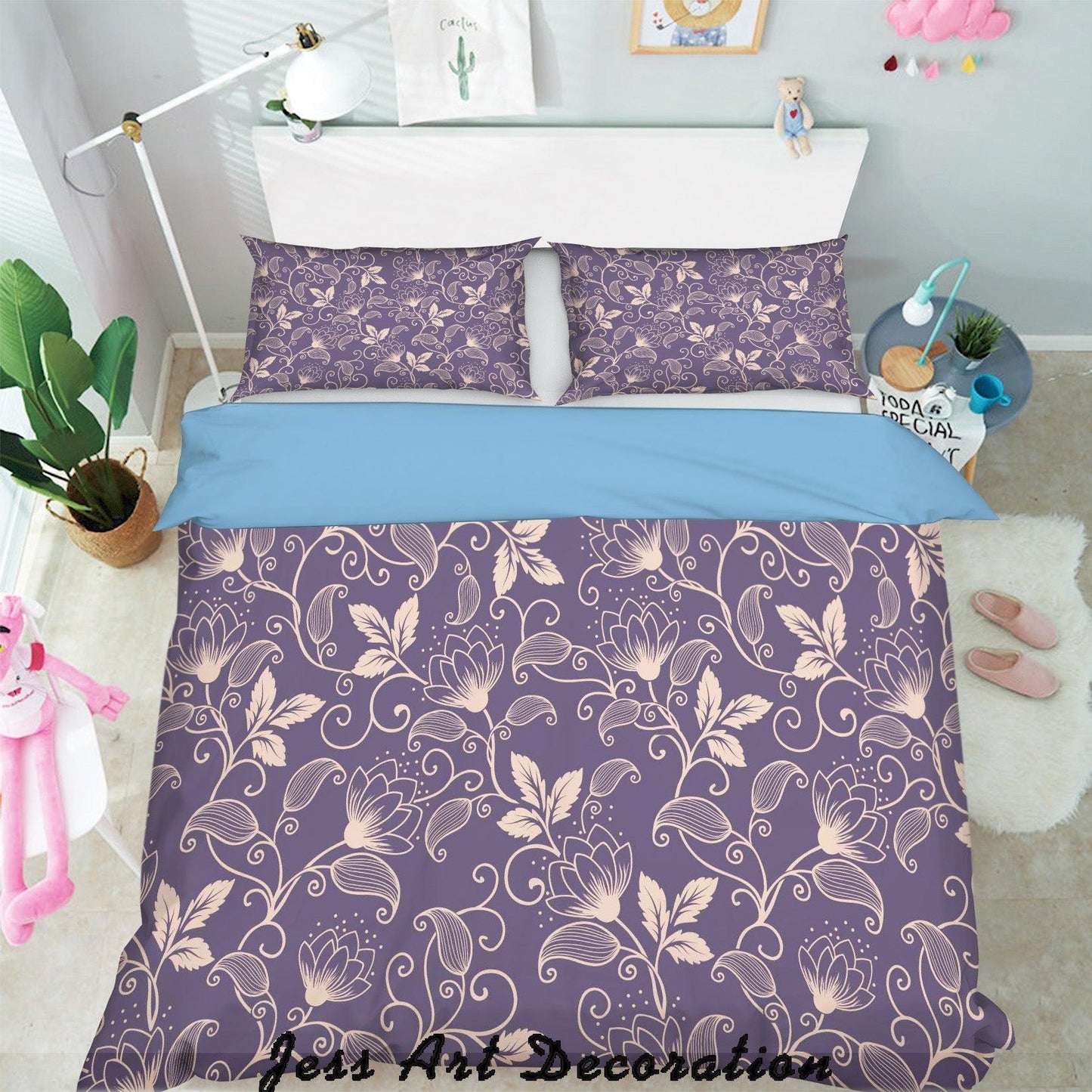 3D Black White Flowers Pattern Quilt Cover Set Bedding Set Pillowcases 401