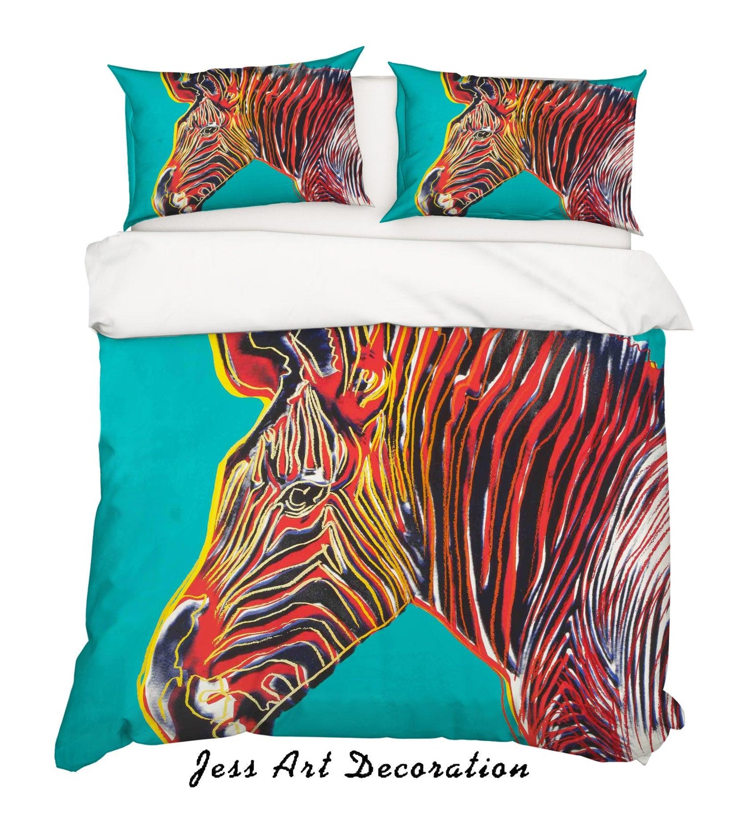 3D Andy Warhol Colorized Animal Zebra Quilt Cover Set Bedding Set Duvet Cover Pillowcases  ZY D12