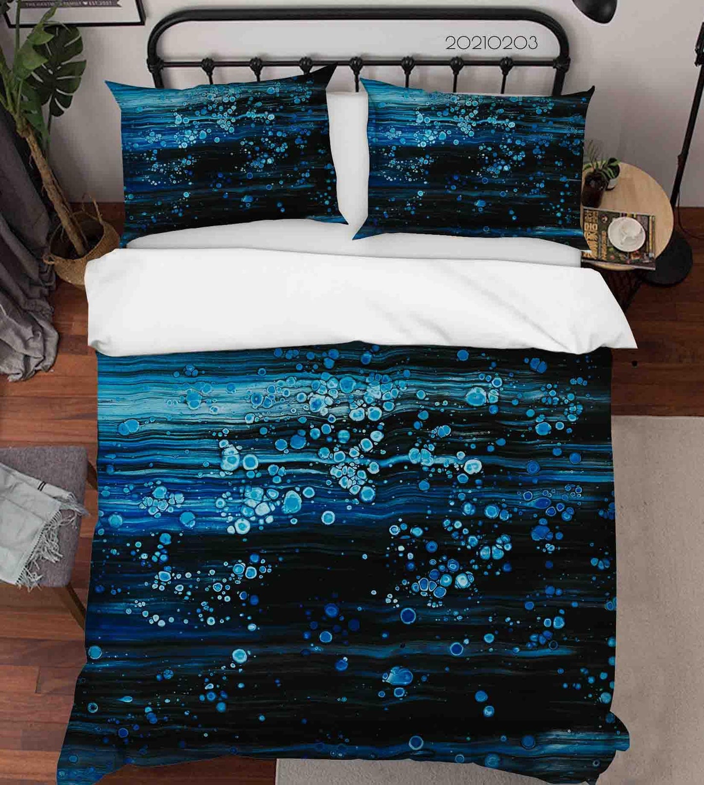 3D Abstract Blue Marble Texture Quilt Cover Set Bedding Set Duvet Cover Pillowcases 79