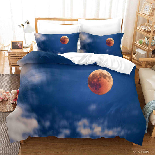 3D Blue Sky Planet Quilt Cover Set Bedding Set Duvet Cover Pillowcases 137