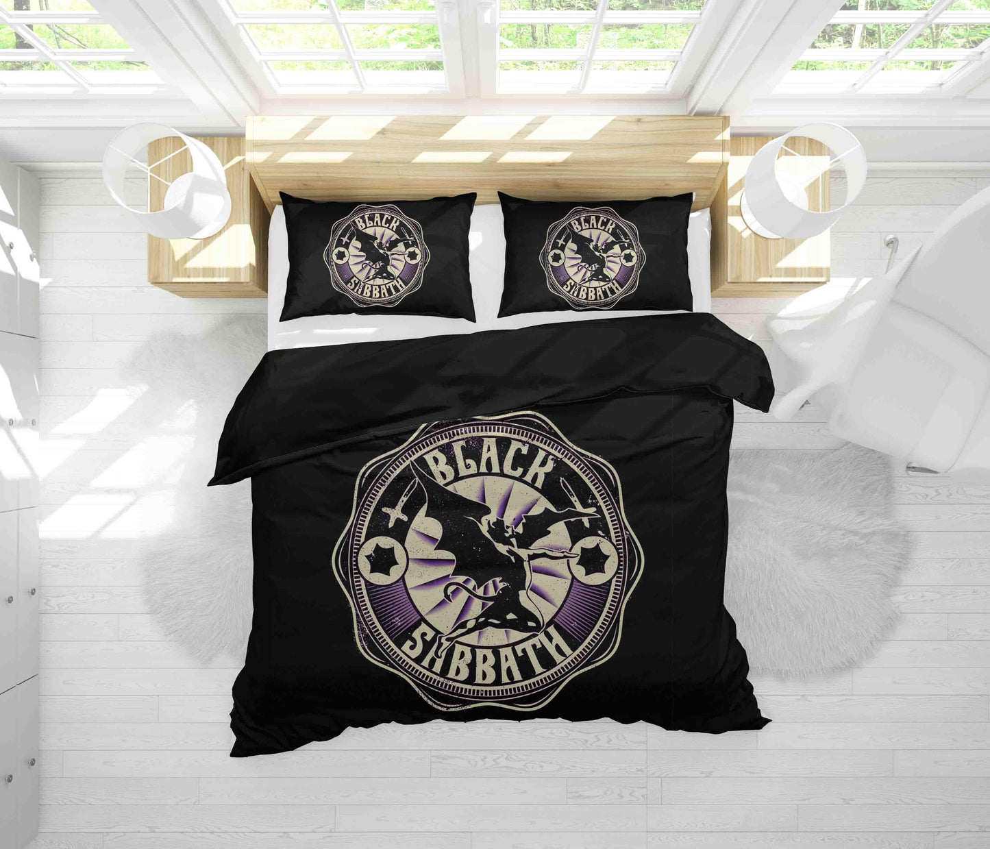 3D Black Sabbath Quilt Cover Set Bedding Set Duvet Cover Pillowcases SF83