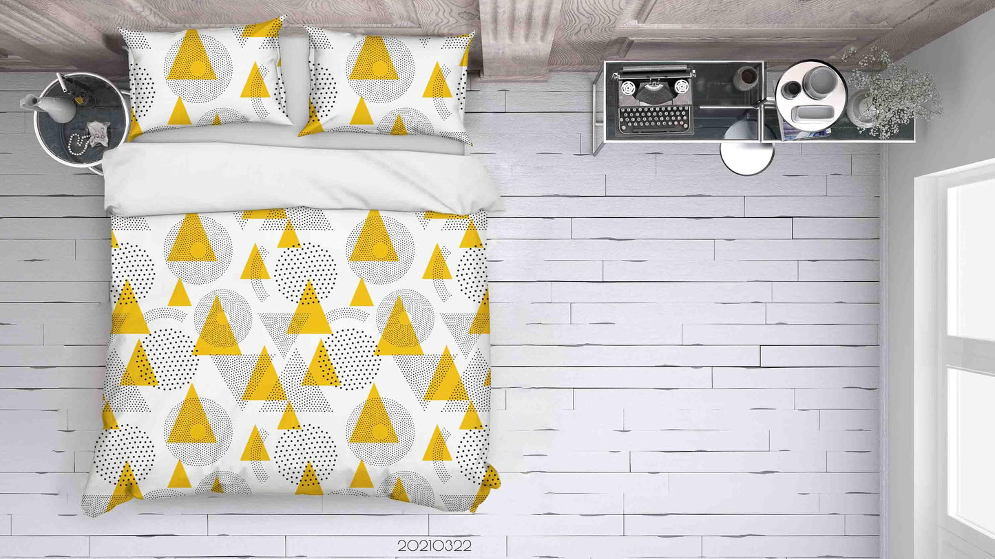 3D Abstract Geometric Pattern Quilt Cover Set Bedding Set Duvet Cover Pillowcases 129